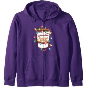 image:imageMaruchan Christmas Lights Holiday Season Reman Cup Logo Zip HoodiePurple