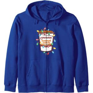 image:imageMaruchan Christmas Lights Holiday Season Reman Cup Logo Zip HoodieRoyal Blue