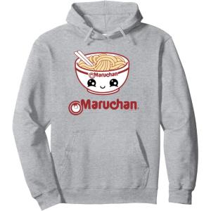 image:imageMaruchan Cute Noodle Bowl Face Logo Pullover HoodieHeather Grey