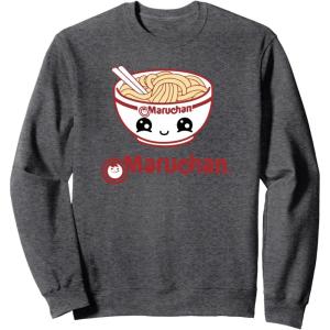 image:imageMaruchan Cute Noodle Bowl Face Logo SweatshirtDark Heather Grey