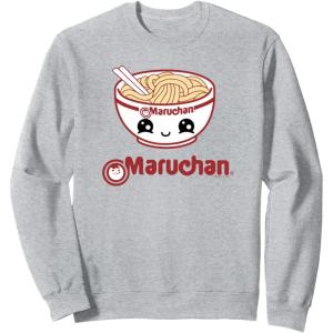 image:imageMaruchan Cute Noodle Bowl Face Logo SweatshirtHeather Grey