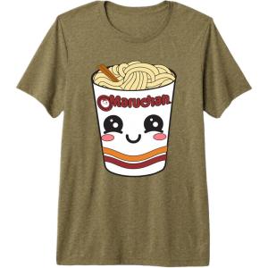 image:imageMaruchan Cute Ramen Noodle Cup Face Premium Triblend TShirtOlive Green