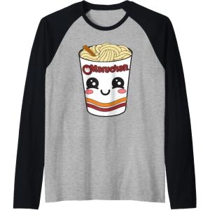 image:imageMaruchan Cute Ramen Noodle Cup Face Raglan Baseball TeeBlackAthletic Heather