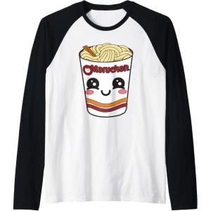 image:imageMaruchan Cute Ramen Noodle Cup Face Raglan Baseball TeeBlackWhite