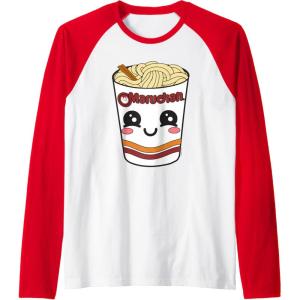image:imageMaruchan Cute Ramen Noodle Cup Face Raglan Baseball TeeRedWhite