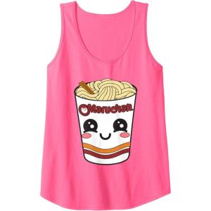 image:imageMaruchan Cute Ramen Noodle Cup Face Tank TopNeon Pink
