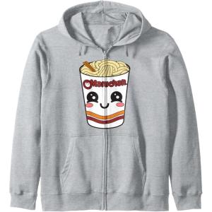 image:imageMaruchan Cute Ramen Noodle Cup Face Zip HoodieHeather Grey