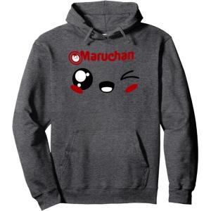 image:imageMaruchan Cute Winking Happy Face Pullover HoodieDark Heather Grey