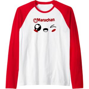 image:imageMaruchan Cute Winking Happy Face Raglan Baseball TeeRedWhite