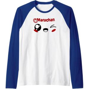 image:imageMaruchan Cute Winking Happy Face Raglan Baseball TeeRoyal BlueWhite