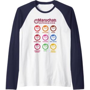 image:imageMaruchan Expressions Multiple Flavors amp Colors Collage Raglan Baseball TeeNavy BlueWhite