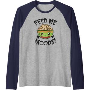 image:imageMaruchan Feed Me Noods Halloween Frankenstein Bowl Raglan Baseball TeeNavy BlueAthletic Heather