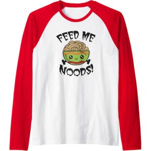 image:imageMaruchan Feed Me Noods Halloween Frankenstein Bowl Raglan Baseball TeeRedWhite