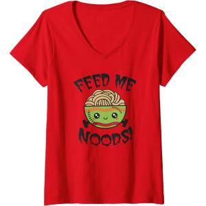 image:imageMaruchan Feed Me Noods Halloween Frankenstein Bowl VNeck TShirtRed