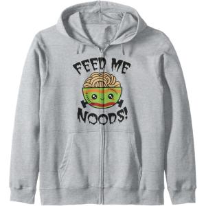 image:imageMaruchan Feed Me Noods Halloween Frankenstein Bowl Zip HoodieHeather Grey