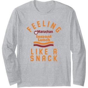 image:imageMaruchan Feeling Like A Ramen Snack Instant Lunch Logo Long Sleeve TShirtHeather Grey