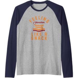 image:imageMaruchan Feeling Like A Ramen Snack Instant Lunch Logo Raglan Baseball TeeNavy BlueAthletic Heather
