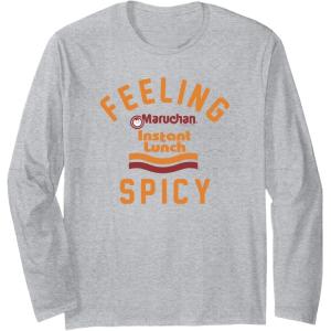 image:imageMaruchan Feeling Spicy Instant Lunch Logo Long Sleeve TShirtHeather Grey