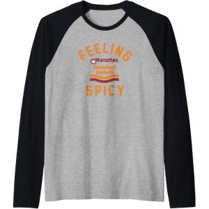 image:imageMaruchan Feeling Spicy Instant Lunch Logo Raglan Baseball TeeBlackAthletic Heather