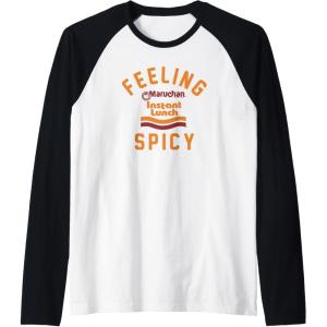 image:imageMaruchan Feeling Spicy Instant Lunch Logo Raglan Baseball TeeBlackWhite