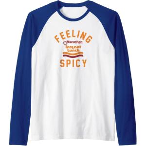 image:imageMaruchan Feeling Spicy Instant Lunch Logo Raglan Baseball TeeRoyal BlueWhite