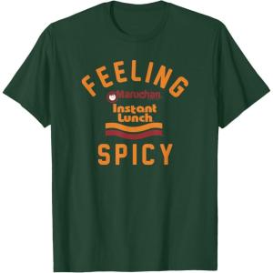 image:imageMaruchan Feeling Spicy Instant Lunch Logo TShirtDark Green