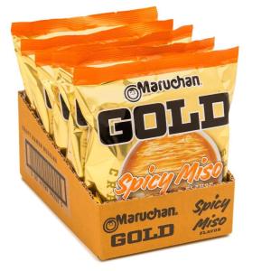 image:imageMaruchan Gold Ramen Noodle Soup Spicy Miso Flavor  Restaurant Quality JapaneseStyle Instant Noodles Quick amp Easy Meal  421 Oz 5 PackSpicy Miso