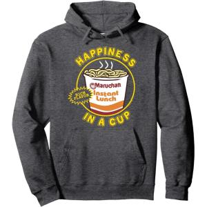 image:imageMaruchan Happiness In A Cup Instant Lunch Poster Pullover HoodieDark Heather Grey
