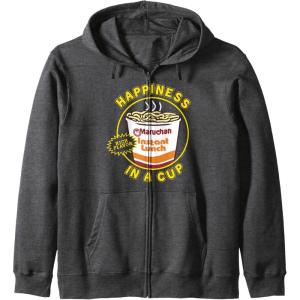 image:imageMaruchan Happiness In A Cup Instant Lunch Poster Zip HoodieDark Heather Grey