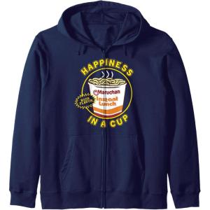 image:imageMaruchan Happiness In A Cup Instant Lunch Poster Zip HoodieNavy Blue