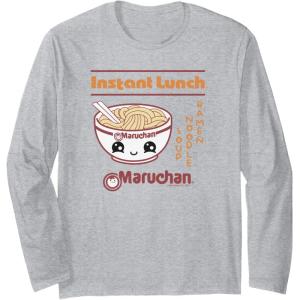 image:imageMaruchan Happy Bowl Of Noodles Instant Lunch Poster Long Sleeve TShirtHeather Grey