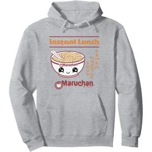 image:imageMaruchan Happy Bowl Of Noodles Instant Lunch Poster Pullover HoodieHeather Grey