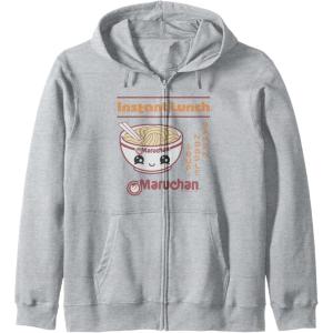 image:imageMaruchan Happy Bowl Of Noodles Instant Lunch Poster Zip HoodieHeather Grey