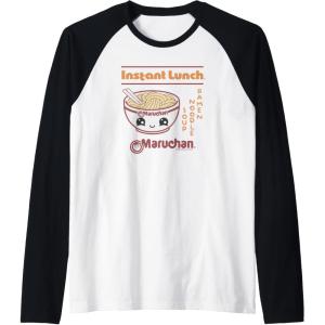 image:imageMaruchan Happy Bowl of Noodles Instant Lunch Poster Raglan Baseball TeeBlackWhite