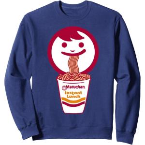 image:imageMaruchan Happy Face Eating Ramen Noodles SweatshirtNavy Blue