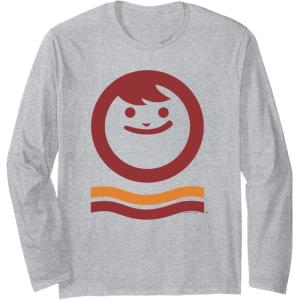 image:imageMaruchan Happy Face With Waves Logo Long Sleeve TShirtHeather Grey