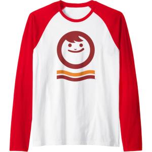 image:imageMaruchan Happy Face With Waves Logo Raglan Baseball TeeRedWhite