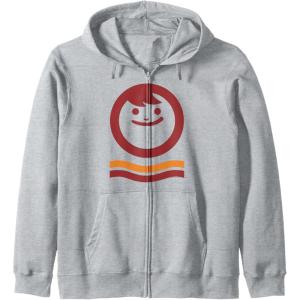 image:imageMaruchan Happy Face With Waves Logo Zip HoodieHeather Grey