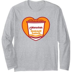 image:imageMaruchan Heart Instant Lunch Ramen Soup Cup Long Sleeve TShirtHeather Grey