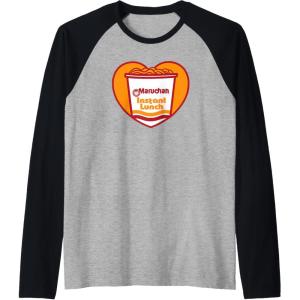 image:imageMaruchan Heart Instant Lunch Ramen Soup Cup Raglan Baseball TeeBlackAthletic Heather