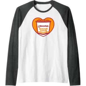 image:imageMaruchan Heart Instant Lunch Ramen Soup Cup Raglan Baseball TeeDark Heather GreyWhite