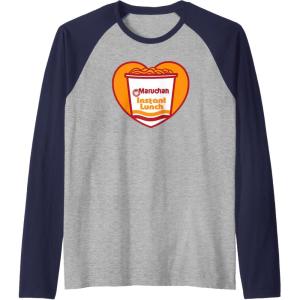image:imageMaruchan Heart Instant Lunch Ramen Soup Cup Raglan Baseball TeeNavy BlueAthletic Heather