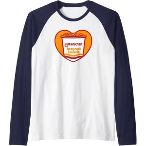 image:imageMaruchan Heart Instant Lunch Ramen Soup Cup Raglan Baseball TeeNavy BlueWhite