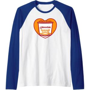 image:imageMaruchan Heart Instant Lunch Ramen Soup Cup Raglan Baseball TeeRoyal BlueWhite