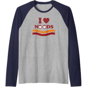 image:imageMaruchan I Heart Noods Humor Logo Raglan Baseball TeeNavy BlueAthletic Heather