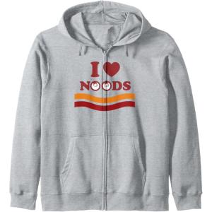 image:imageMaruchan I Heart Noods Humor Logo Zip HoodieHeather Grey