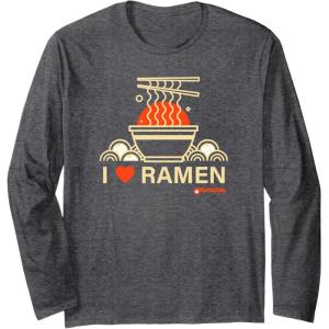 image:imageMaruchan I Heart Ramen Noodle Bowl Poster Long Sleeve TShirtDark Heather Grey