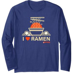 image:imageMaruchan I Heart Ramen Noodle Bowl Poster Long Sleeve TShirtNavy Blue