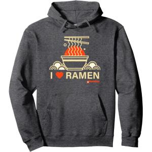 image:imageMaruchan I Heart Ramen Noodle Bowl Poster Pullover HoodieDark Heather Grey