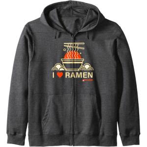 image:imageMaruchan I Heart Ramen Noodle Bowl Poster Zip HoodieDark Heather Grey